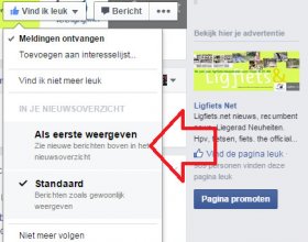 facebook likes ligfiets.net pagina