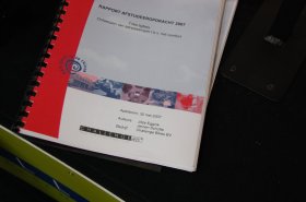 De afstudeer scriptie van 2007 met de berekeningen, het ontwerp en de gegevens van de Challenge trike Alizé voorvering