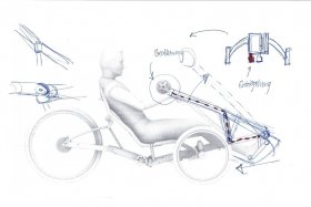 Handbike handcycle hp velotechnik arm zij aanzicht studie