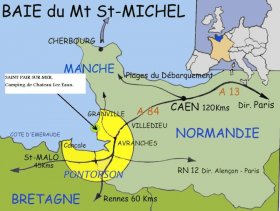 Kaart van Baai van Mont Saint-Michel